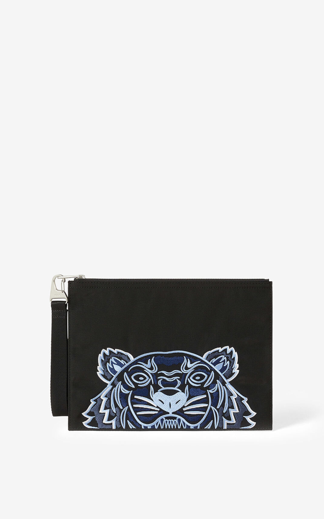 Kenzo Large Lona Kampus Tiger Clutch Hombre Negras | 9504162-QG